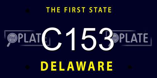 C153 Delaware License Plate