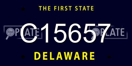 C15657 Delaware License Plate