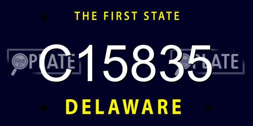 C15835 Delaware License Plate