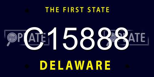 C15888 Delaware License Plate