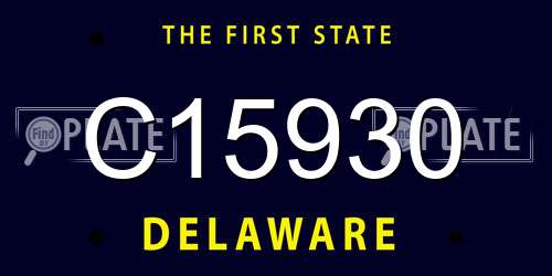 C15930 Delaware License Plate