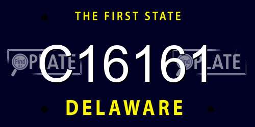 C16161 Delaware License Plate