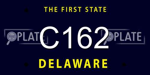 C162 Delaware License Plate
