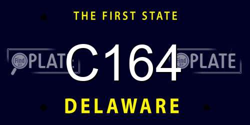 C164 Delaware License Plate