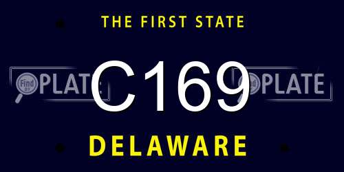 C169 Delaware License Plate