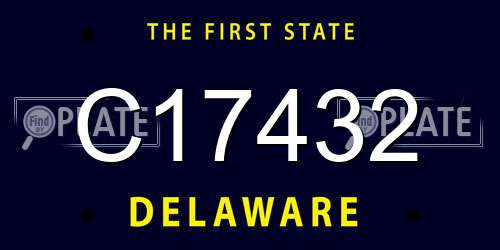 C17432 Delaware License Plate