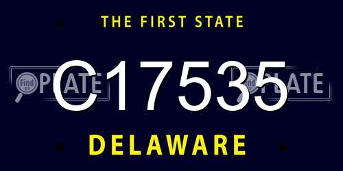 C17535 Delaware License Plate