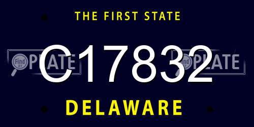 C17832 Delaware License Plate