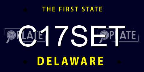 C17SET Delaware License Plate
