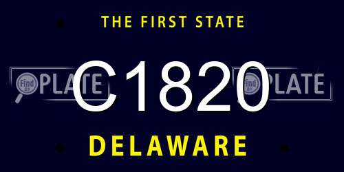 C1820 Delaware License Plate
