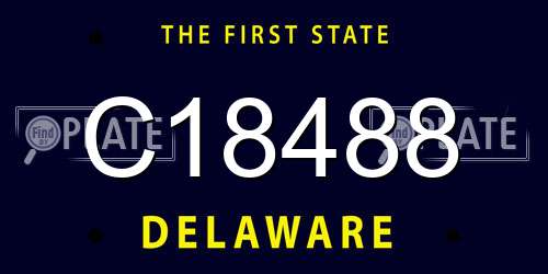 C18488 Delaware License Plate