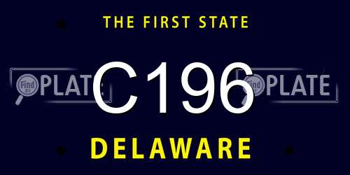 C196 Delaware License Plate