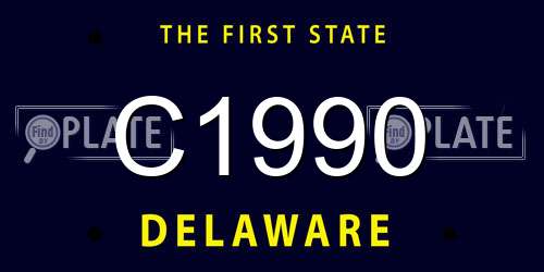C1990 Delaware License Plate