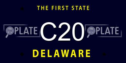 C20 Delaware License Plate
