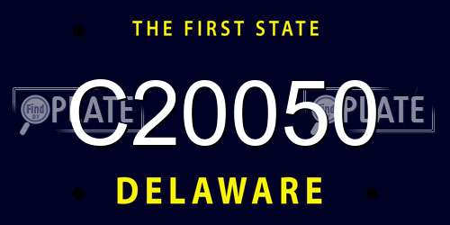 C20050 Delaware License Plate