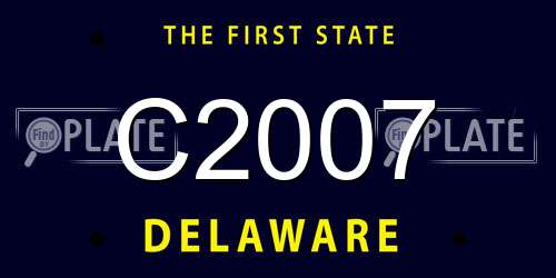 C2007 Delaware License Plate