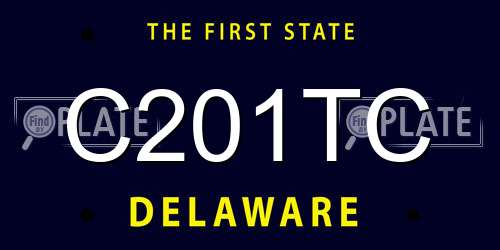 C201TC Delaware License Plate