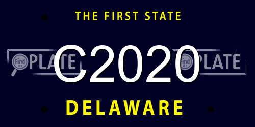 C2020 Delaware License Plate