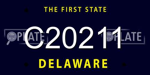 C20211 Delaware License Plate