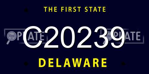 C20239 Delaware License Plate