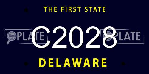 C2028 Delaware License Plate