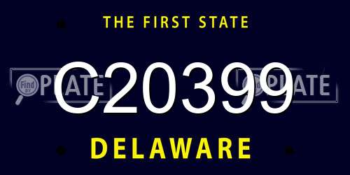 C20399 Delaware License Plate
