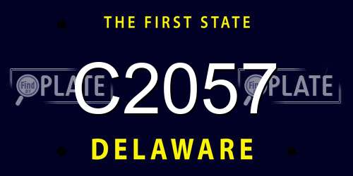 C2057 Delaware License Plate