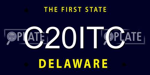 C20ITC Delaware License Plate