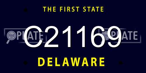 C21169 Delaware License Plate