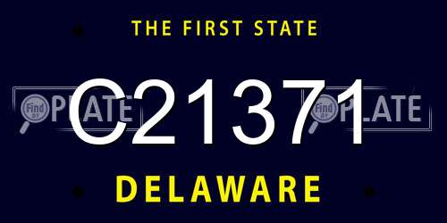 C21371 Delaware License Plate