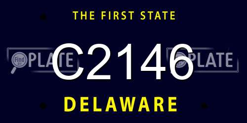 C2146 Delaware License Plate