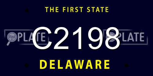 C2198 Delaware License Plate