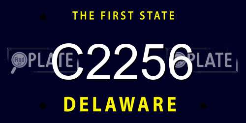 C2256 Delaware License Plate