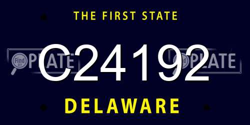 C24192 Delaware License Plate
