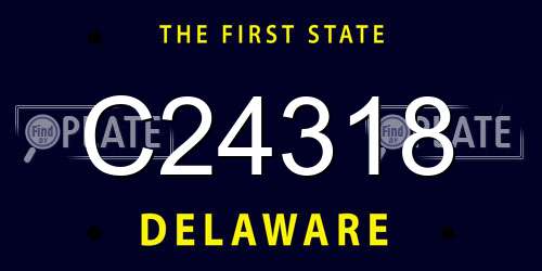 C24318 Delaware License Plate