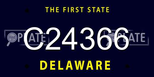 C24366 Delaware License Plate