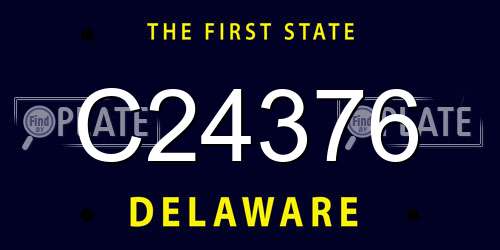 C24376 Delaware License Plate