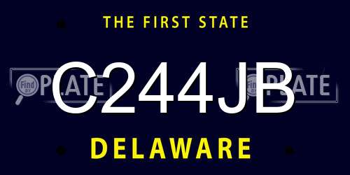 C244JB Delaware License Plate