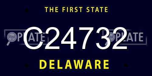 C24732 Delaware License Plate