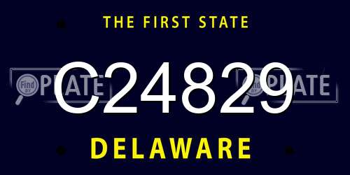 C24829 Delaware License Plate