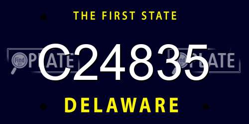 C24835 Delaware License Plate