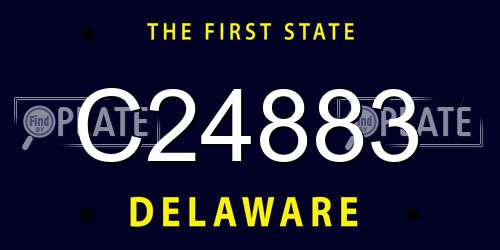 C24883 Delaware License Plate
