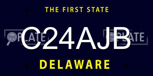C24AJB Delaware License Plate