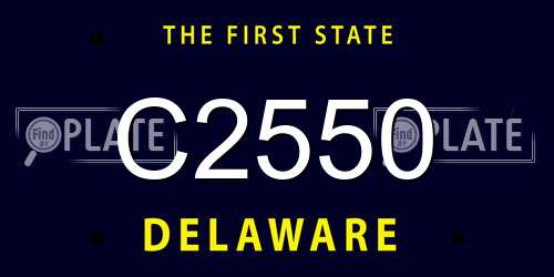 C2550 Delaware License Plate