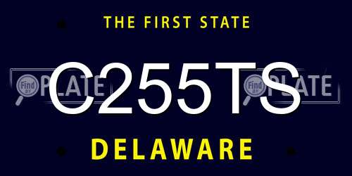C255TS Delaware License Plate