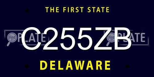 C255ZB Delaware License Plate
