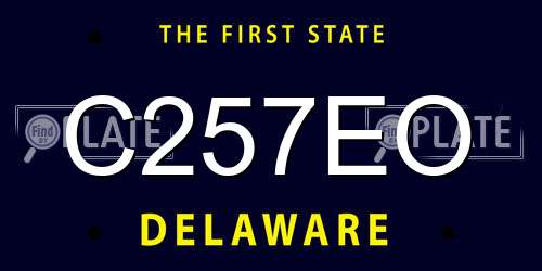 C257EO Delaware License Plate