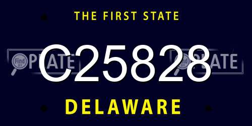 C25828 Delaware License Plate