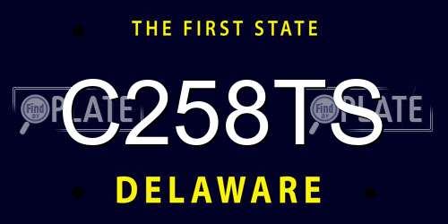 C258TS Delaware License Plate