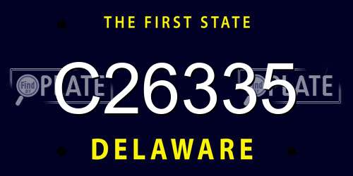 C26335 Delaware License Plate